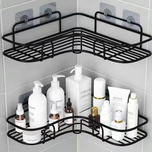 1pc Triangle Wall Mounted Shower Caddy Rack for Bathroom and Kitchen - Easy Installation, Convenient Storage, and Organization of Bathroom