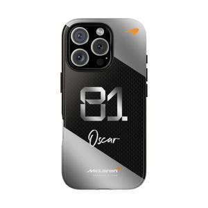 Oscar Piastri 81 McLaren British GP 2025 Chrome Edition Phone Case, McLaren Formula 1, Tough Phone Case, iPhone Case, Google Pixel, Samsung
