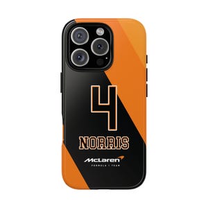 Lando Norris McLaren F1 4 Tough Phone Case, McLaren Formula 1 Team, 2025 McLaren Phone Case, iPhone Case, Google Pixel Case, Samsung Case