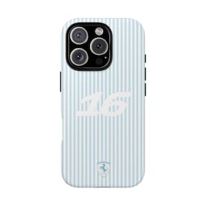 Coque de portable résistante Charles Leclerc Monaco édition spéciale 2025 Ferrari F1, écurie de Formule 1 Scuderia Ferrari, iPhone, Google Pixel, Samsung