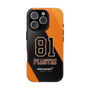 Oscar Piastri 81 McLaren Tough Phone Case, McLaren Formula 1 Team, 2025 McLaren Phone Case, iPhone Case, Google Pixel Case, Samsung Case