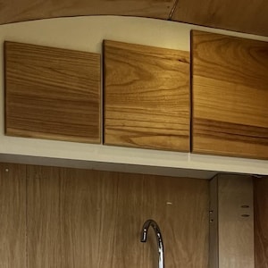 Campervan Cupboard Doors Lightweight Solid Wood | Van Conversion Cabinet | Motorhome Kitchen Storage | VW Camper Furniture DIY