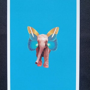 Ansichtkaart van papieren collage