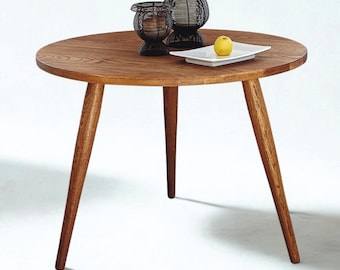 Handmade Solid Oak Round Table - Raícex Nobles - DValenti