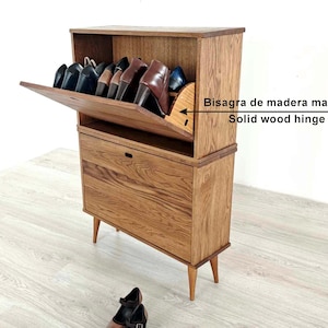 Schuhregal aus Eichenholz. Eichenmöbel für Schuhe Ref. 0743