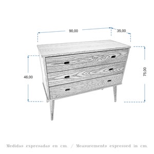 Commode en chêne / Commode en bois, Réf. 3001 image 5