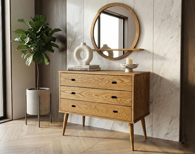 Chest of drawers in oak / Wooden Dresser, Ref. 03001 image 2