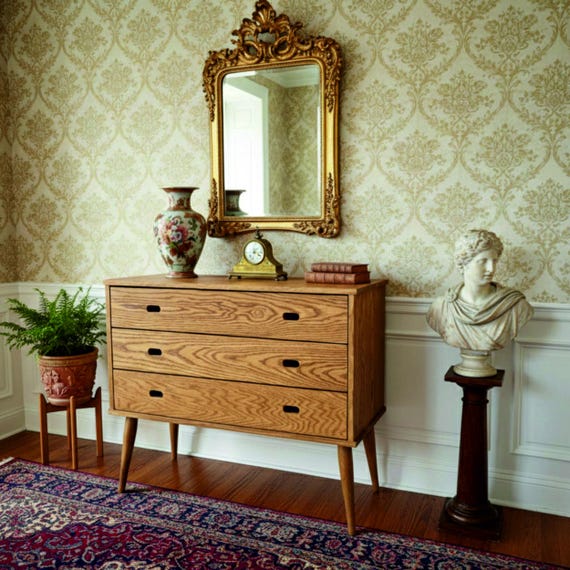 Chest of drawers in oak  / Wooden Dresser, Ref. 03001