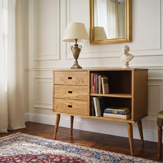 Chest of drawers in oak  / Wooden Dresser, Ref. 03004