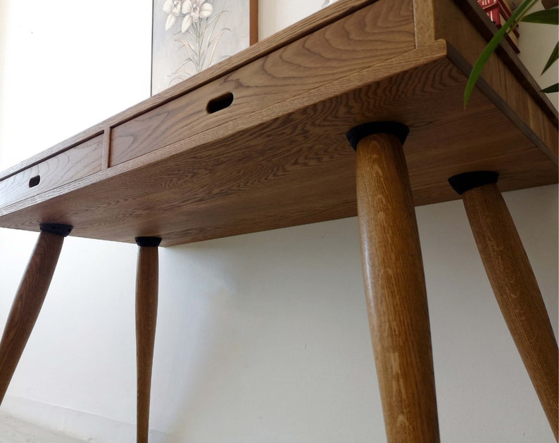 Bureau en chêne avec tiroirs, Réf. 01250. Fabriquée par DValenti pour sa marque Ricex Nobles. image 5