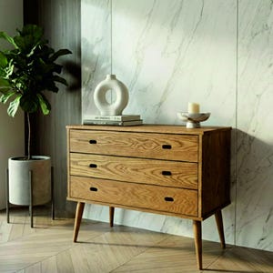 Chest of drawers in oak / Wooden Dresser, Ref. 03001 image 4