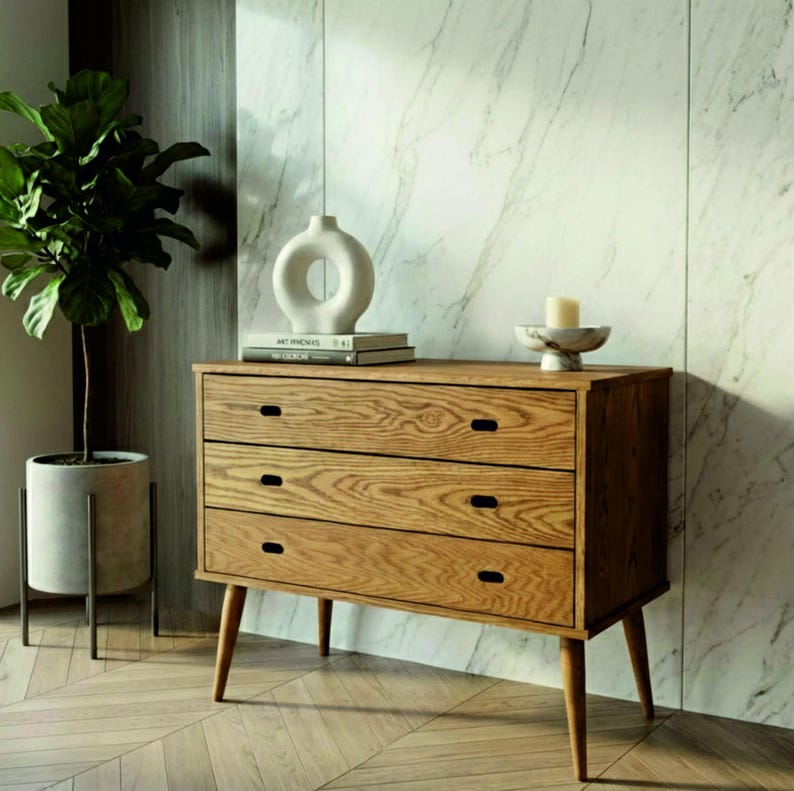 Chest of drawers in oak / Wooden Dresser, Ref. 03001 image 4