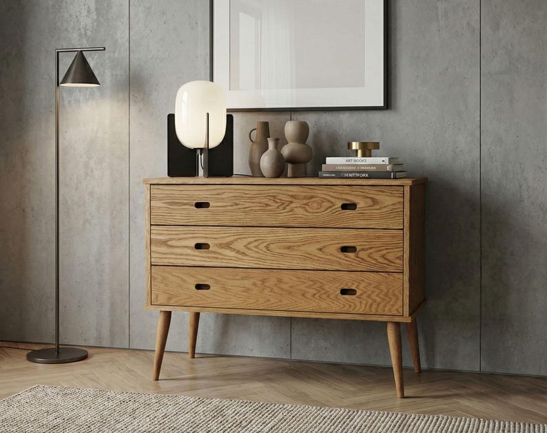 Chest of drawers in oak / Wooden Dresser, Ref. 03001 image 3