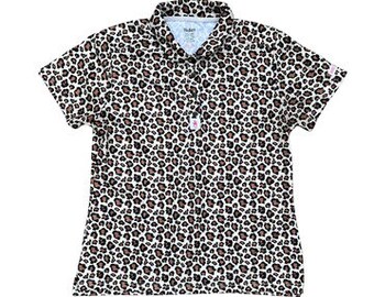 Tiger Shirt, Golf Polo Shirt, Cheetah Shirt for Women, Animal Lover Shirt, Feminine Shirt, Aesthetic Women&#39;s Golf Shirt, Short Sleeve Shirt