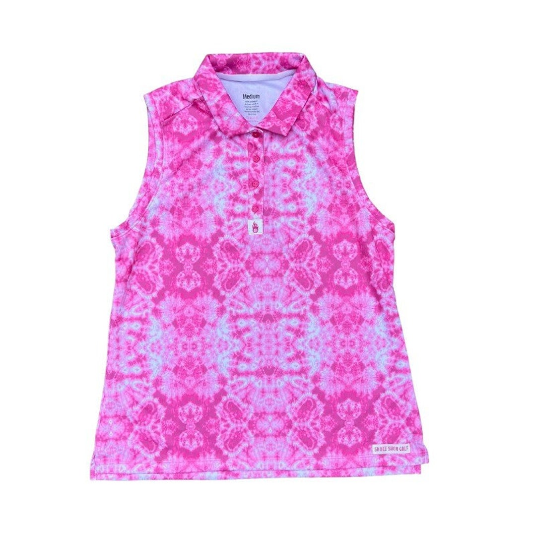 Tie Dye Swirl Batik Women's Golf Shirts