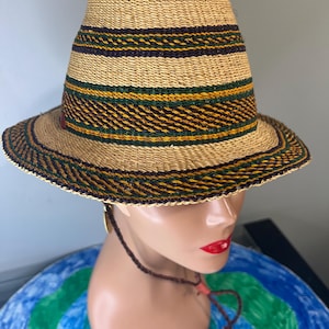 Handwoven Bolga Fedora: African Straw Sun Hat