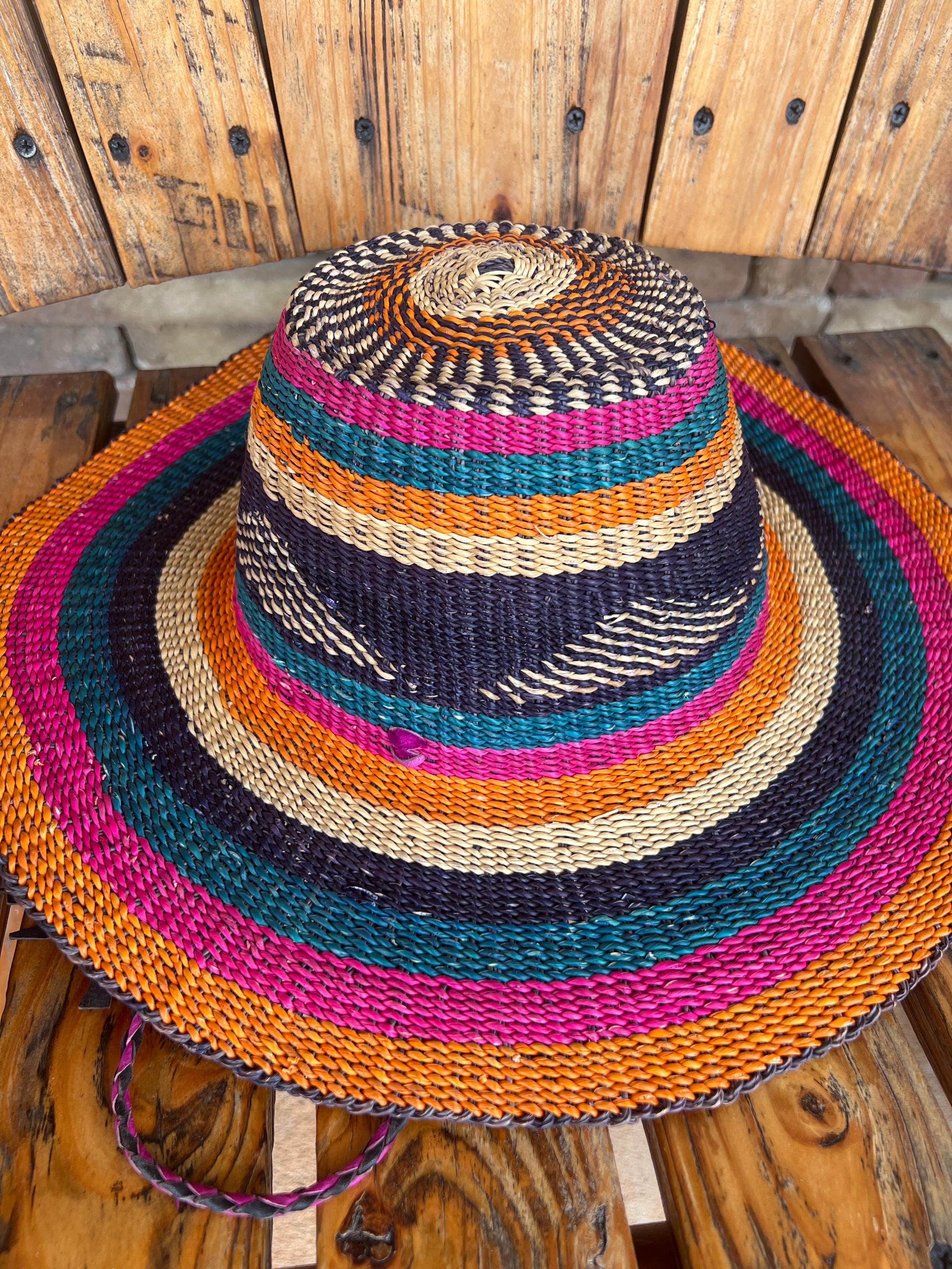 Authentic Natural African Handwoven Beach Summer Sun Hat  display picture 1