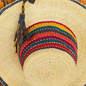 Authentic natural African handwoven beach Summer sun hat made in Ghana