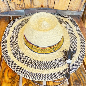 Authentic natural African handwoven beach Summer sun hat made in Ghana