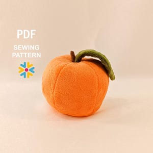 Apple with Leaf. Plush Toy Digital PDF - Stuffed Apple Sewing Pattern - Instructions How to - DIY Cute Soft Toy - Instant Download.