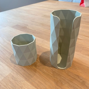 Badezimmer / Organizer / Wattepad / Aufbewahrung / Box / Spender / Kosmetik / Becher / Ordnung / Dekoration