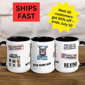 Anti-Trump Political Satire Mug: Funny Protest Coffee Cup (11oz, 15oz)