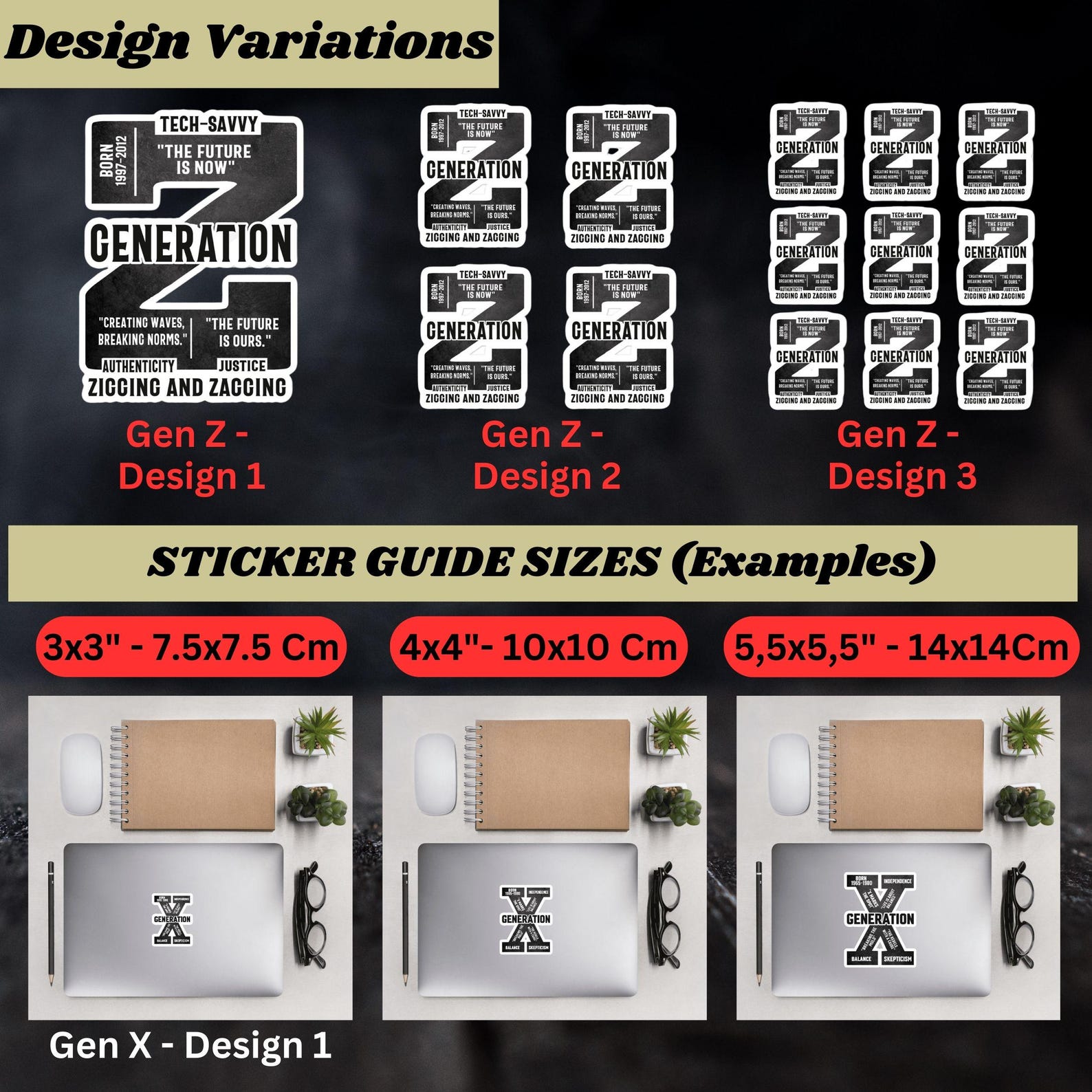 Generation Stickers, Choose Your Generation: Gen X, Gen Y Aka ...