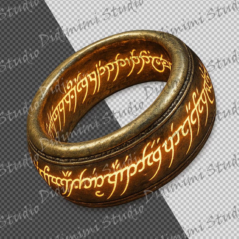 Legendarne Pierścienie Clipart PNG | Fantasy Digital Set (Użytek komercyjny) zdjęcie 4
