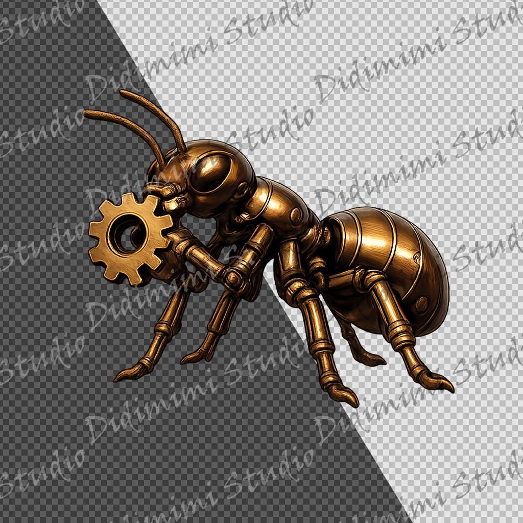 Steampunk Insect Clipart PNG | Clockwork Bug Victorian Art | 12 Pngs ...