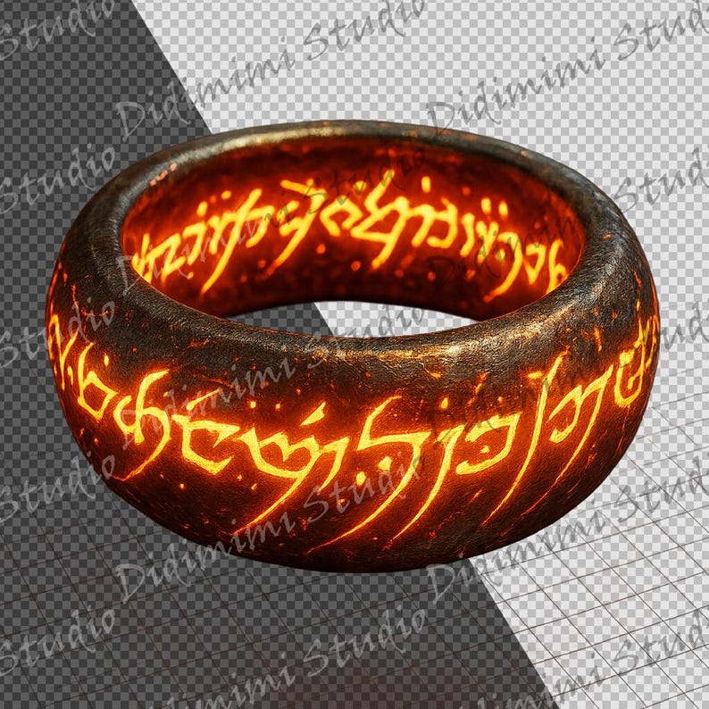 Legendarne Pierścienie Clipart PNG | Fantasy Digital Set (Użytek komercyjny) zdjęcie 7