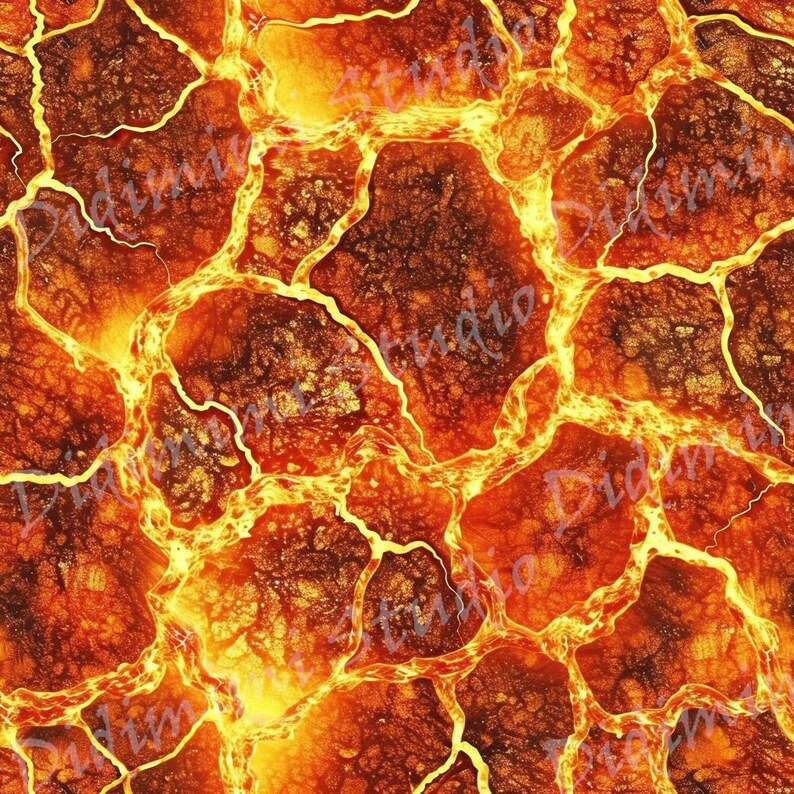 Lava Texture Digital Paper Pack | Seamless Volcanic Backgrounds ...