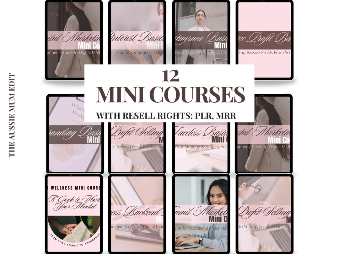 Digital Marketing Video Course Bundle PLR MRR | 12 Digital Products ...