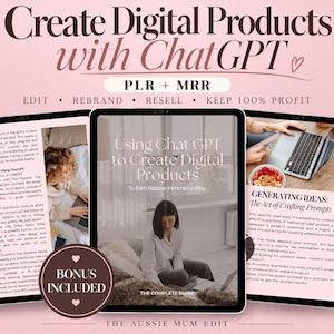 ChatGPT to Create Digital Products | Canva Editable eBook + PLR & MRR