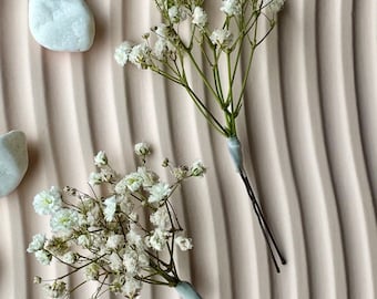 Dried baby’s breath hair pins, Gypsophila Hair Pins, bridal hair pins, wedding hair piece, bridesmaid hair pins, dried floral hair pins,