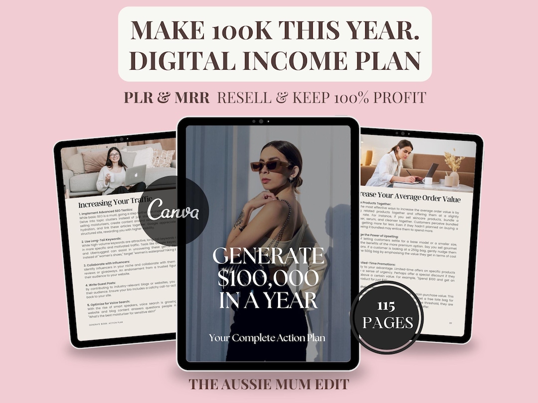 Make Money Online Ebook | 100K Digital Product Guide | PLR MRR Resell ...