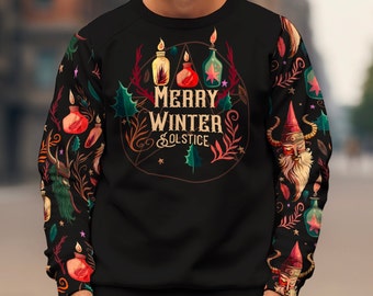 Merry winter solstice Unisex Sweatshirt, ugly Christmas sweater