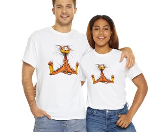bill el gato unisex camiseta de algodón pesado