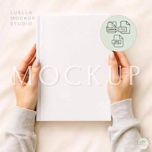 Hardcover Journal Mockup, Printify Ruled Line Journal Matte,  5.75x8&quot; Notebook Mock up, Photoshop Smart Object PSD, Canva Drag and Drop