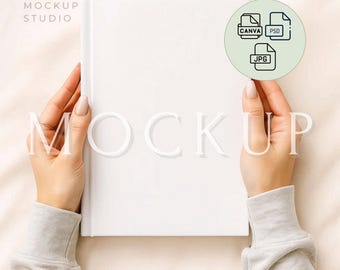 Hardcover Journal Mockup, Printify Ruled Line Journal Matte,  5.75x8" Notebook Mock up, Photoshop Smart Object PSD, Canva Drag and Drop