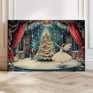 Nutcracker Christmas Decor, Vintage Ballet Print, Classic Holiday Wall Art (Instant Download)