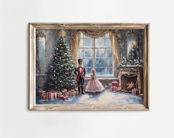 Nutcracker Christmas Print – Vintage Holiday Wall Art, Classic Festive Decor (Digital Download)
