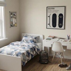 Skater Print, Kids Teen Room Decor, Skateboard Art (Digital Download) image 8