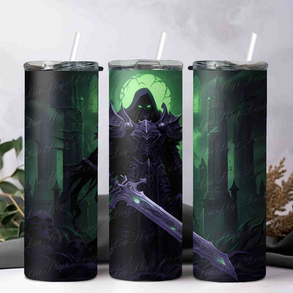 Death Knight Tumbler Wrap, 20oz Tumbler design, Sublimation Design, Instant Download