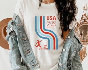 US Women&#39;s World Cup Supporter T-shirt, American Women World Cup Soccer, World Cup shirt, #webeleive, Retro Soccer Shirt, FIFA, uswnt soccer