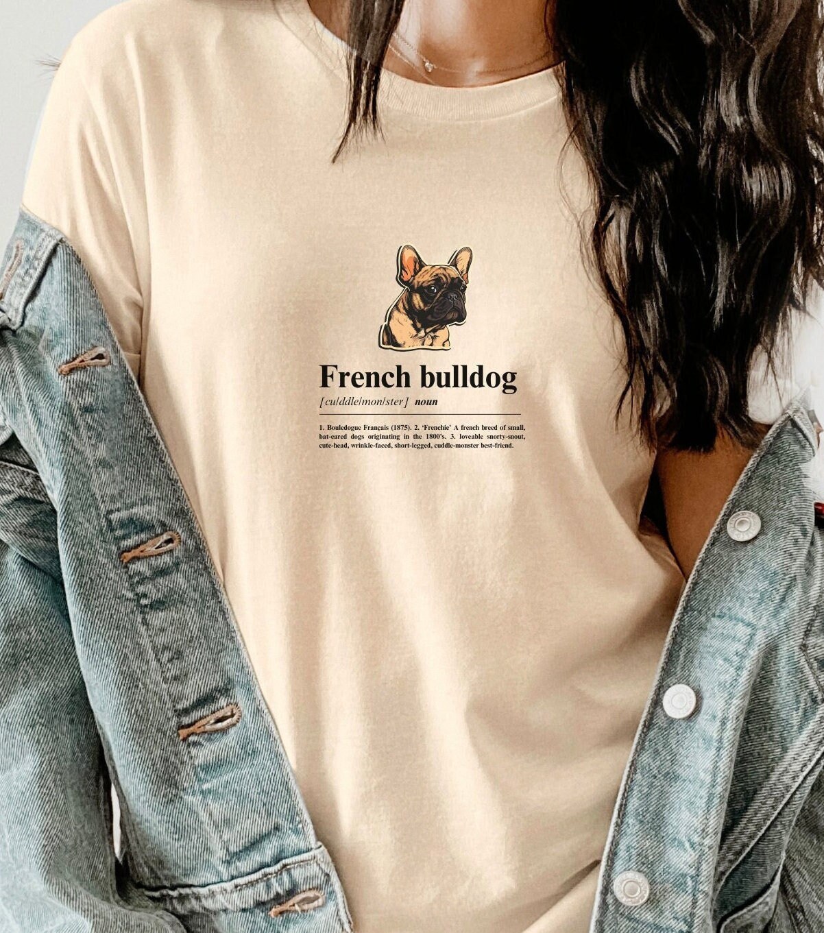 French Bulldog Retro T-shirt / Frenchie Cuddle Monster Dictionary T-shirt /  Frenchie Lover / Frenchie Mum / Frenchie Dad / Dog Lover T-shirt 