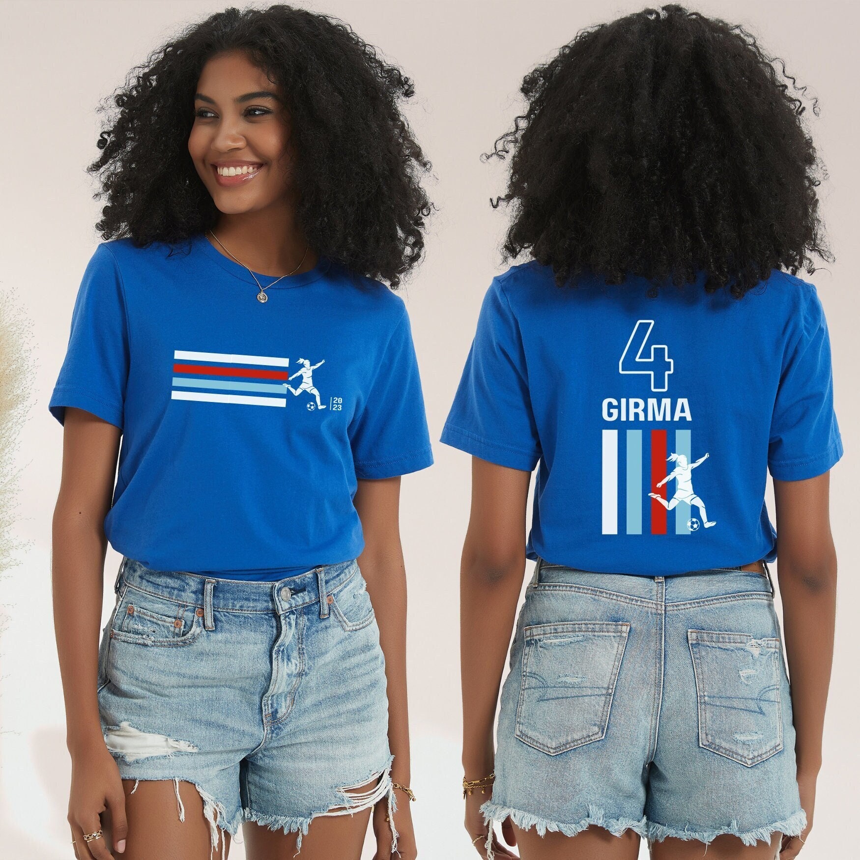 Naomi Girma US Women's World Cup Supporter T-shirt, All Players Available,  USWNT Shirt, FIFA Soccer, webelieve, Front & Back Print 