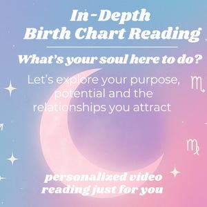 In Depth Video Birth Chart Reading, Full Natal Chart Analysis, Personalized Astrology Reading, Personalized Gift