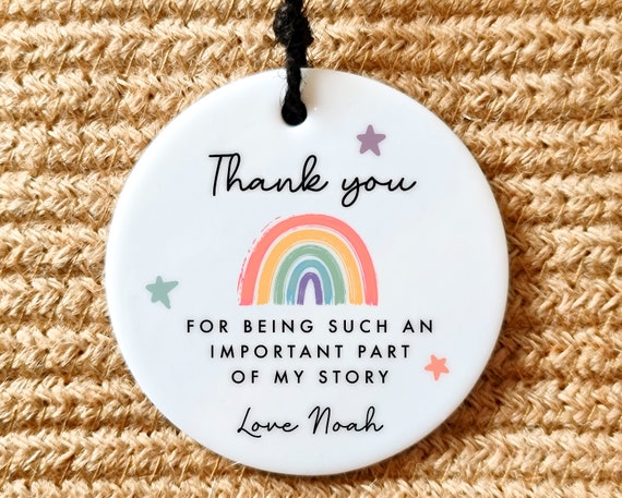 Ceramic Rainbow Keepsake: Thank you Teacher Appreciation Gift