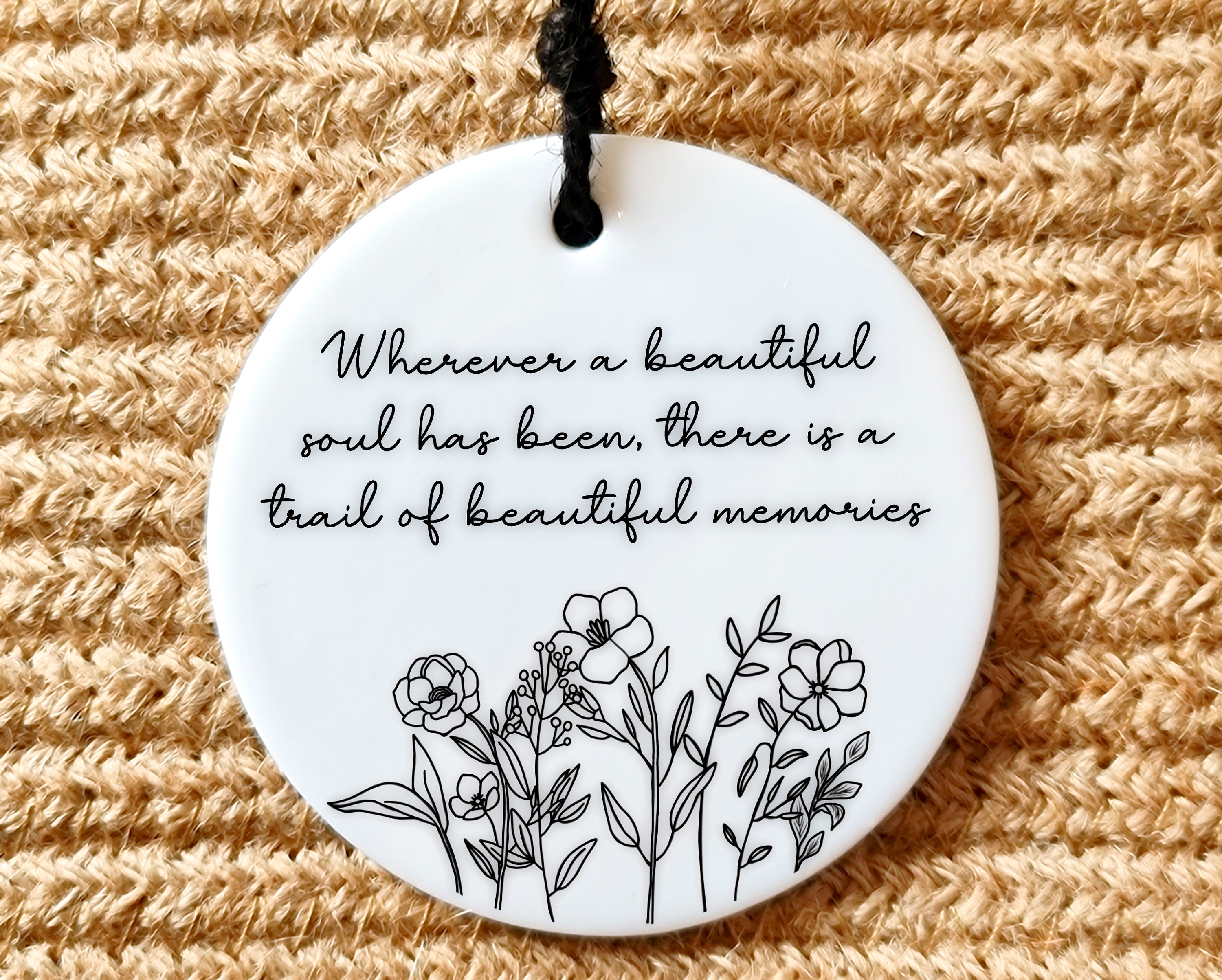 Sorry for Your Loss Keepsake Wherever a Beautiful Soul Floral - Etsy