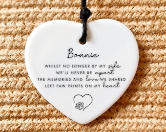 Pet Bereavement Keepsake for Loss of Pet Paw Prints on my Heart